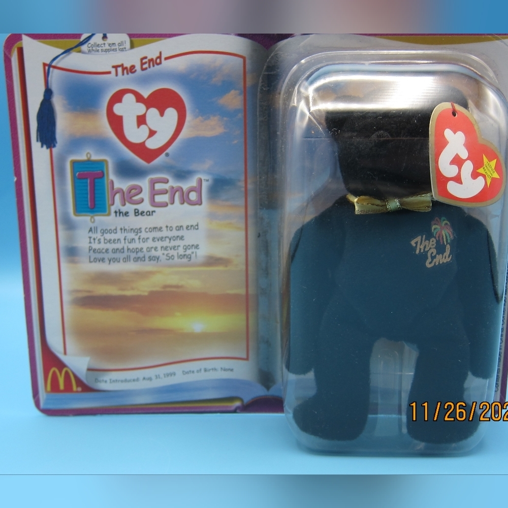 TY TEENIE BEANIE BABIES BEAR  🐻 Pre-owned McDonalds The End